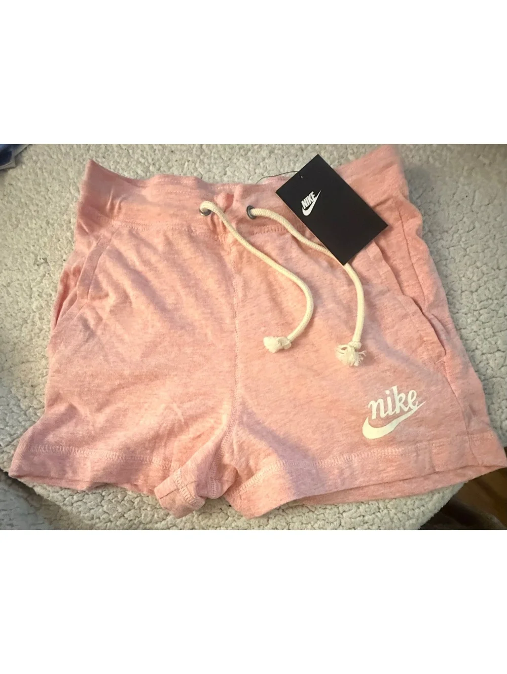 Nike Sportswear Gym  Women’s Shorts XS Pink White NWT
